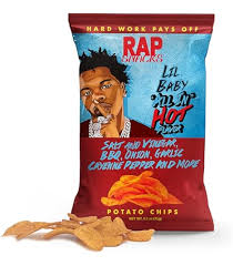 Rap Snacks Lil Baby All In Hot (salt and vinegar, BBQ, onion, garlic, and cayenne pepper)