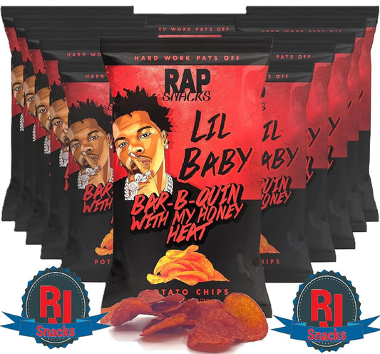 Boite 12 Rap Snacks Lil Baby Bar-B-Quin with my Honey Heat