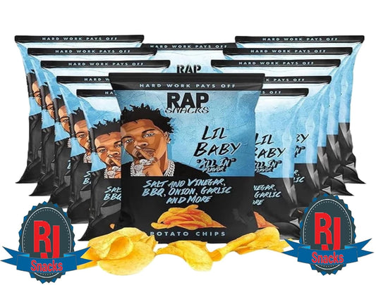 Boite 12 Rap Snacks LIL BABY Croustilles de pommes de terre tout en saveur