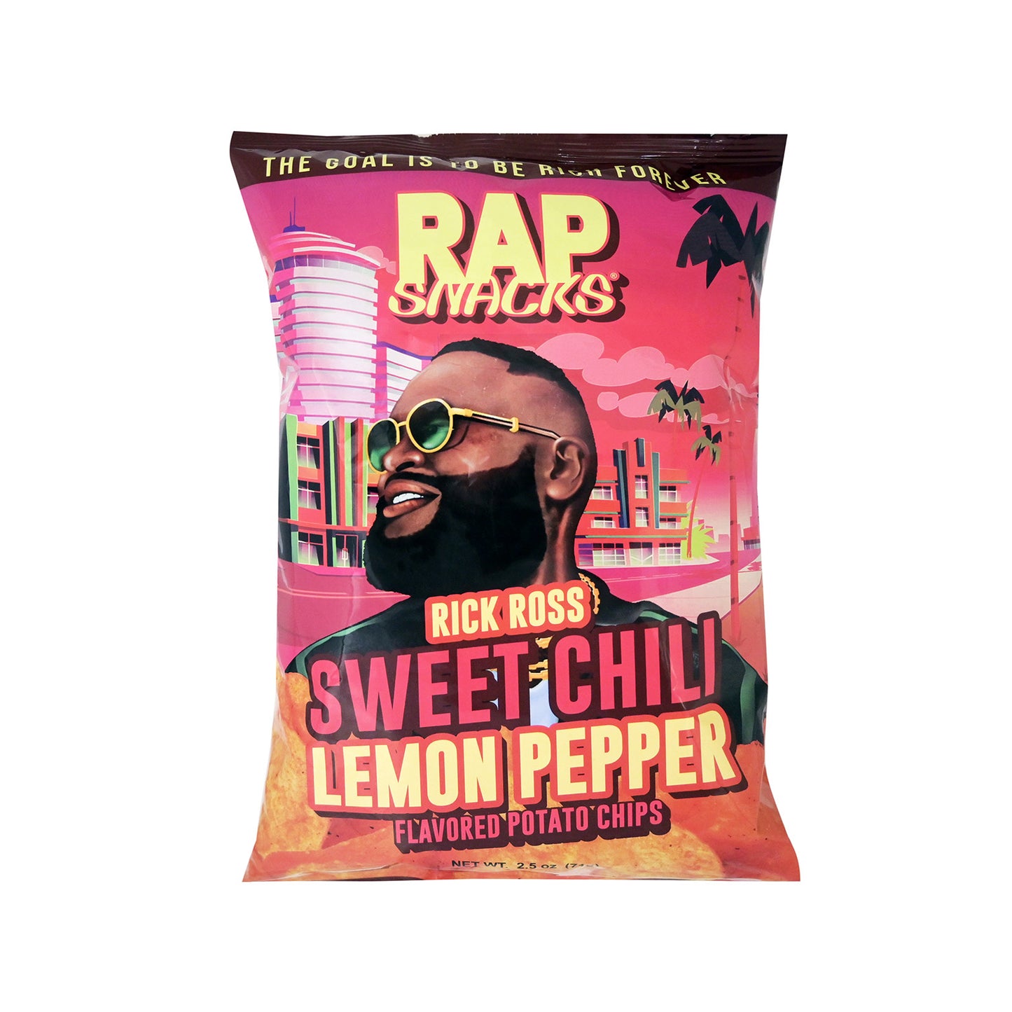 Rap snacks Rick ross potato chips sweet chili lemon pepper