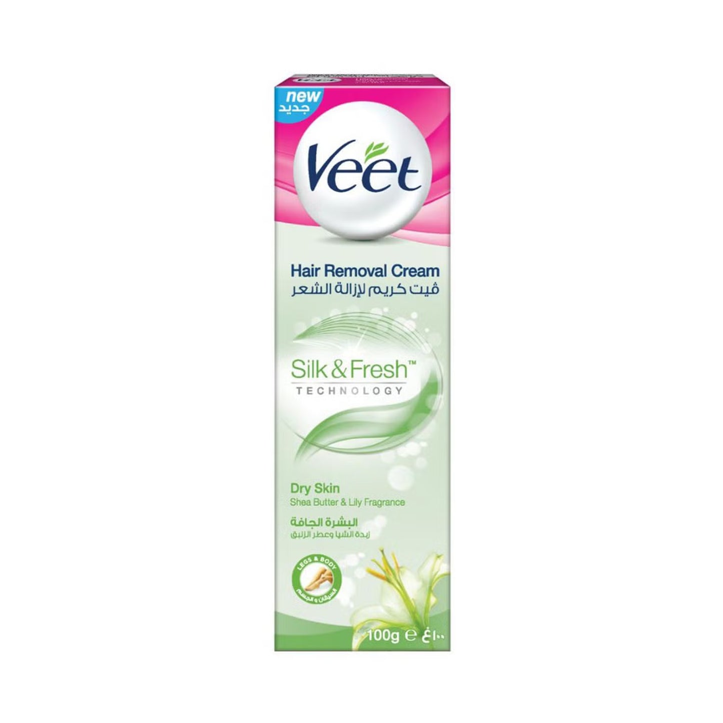 Veet Crème dépilatoire Silky Fresh - 100 ml (pour peaux sèches)