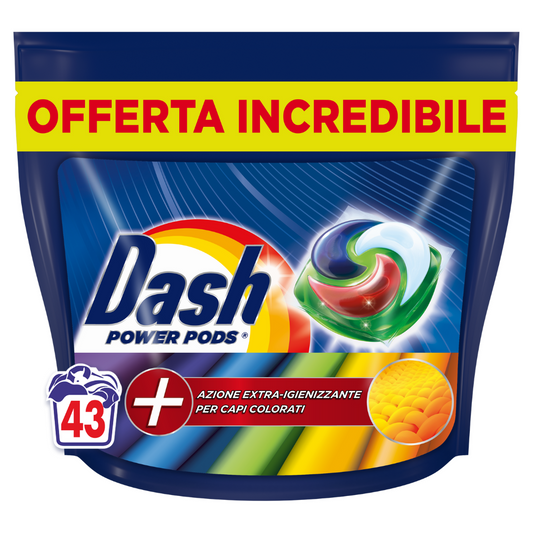 Dash All in 1 Pods Nettoyant pour machine à laver en Capsule Salve Couleur Maxi Format